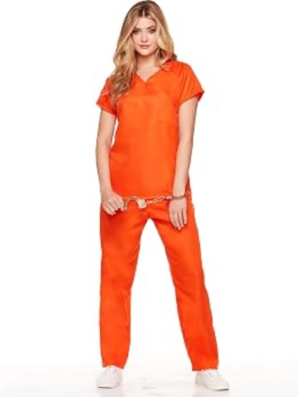 NWT Spirit Halloween Orange Prisoner Inmate Costume Small/Medium